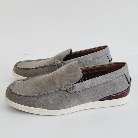 Madden Ortholite Gray Faux Leather Slip On Casual Loafers Men's Size 9.5 - Picture 2 of 6